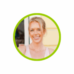 headshot of Laura Chandler from Laura Chandler Coaching LLC, smiling with butterfly neckless and peach tank top