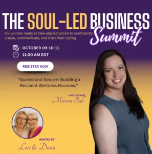Soul Led Business Summit Promo, with Miriam Ball headshot