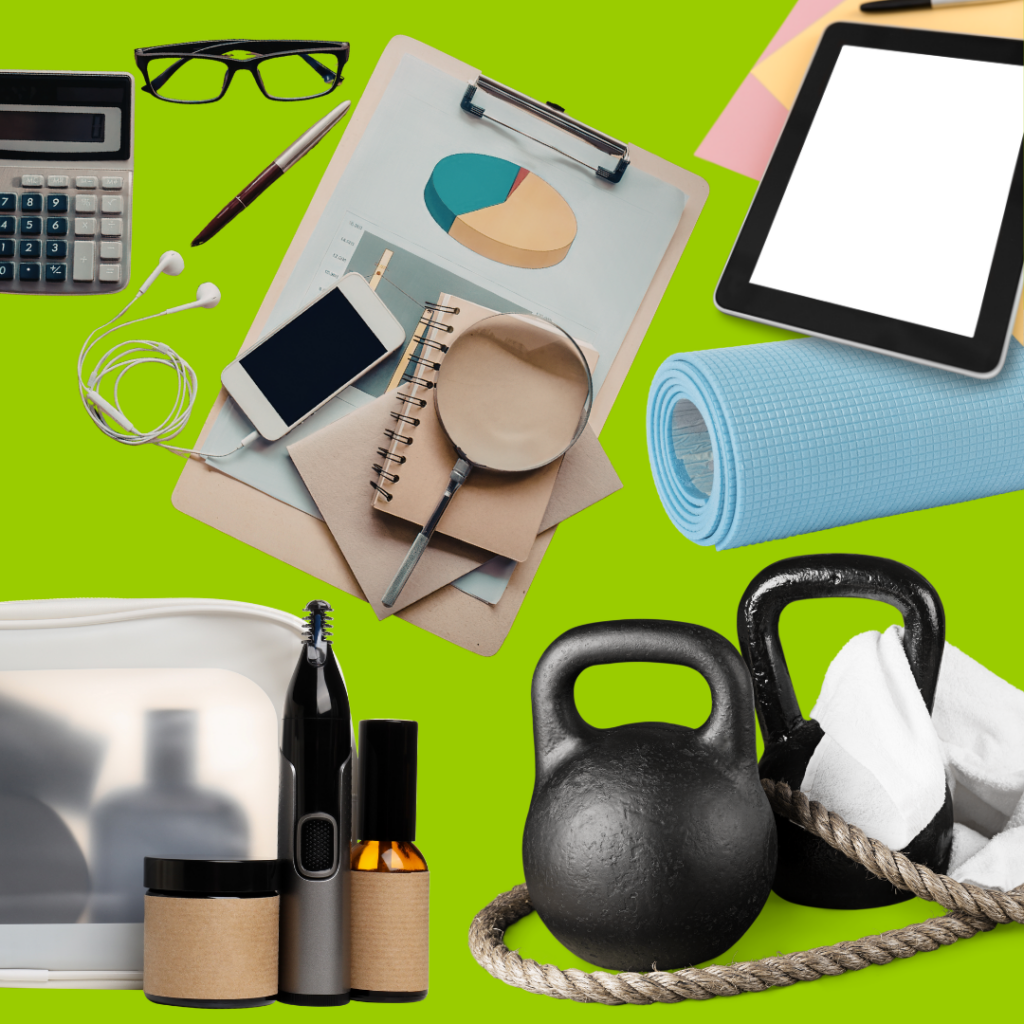 oollage of moveable business equuipment, gear and tools