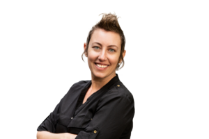 Scenerio Silver in black shirt with arms crossed, smiling